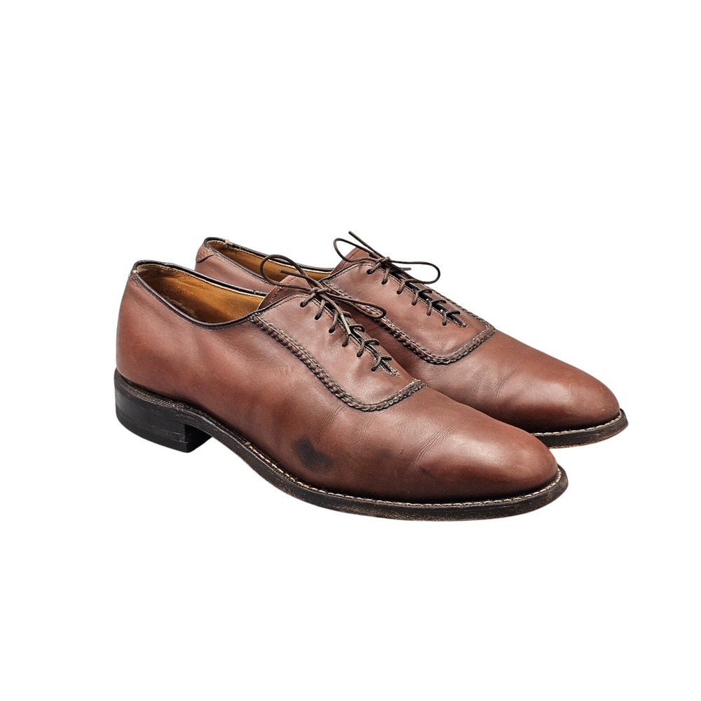 Stübbe Men Size 11.5 B/AA‎ Rare Vintage Brown Leather Blucher Dress Oxfords READ